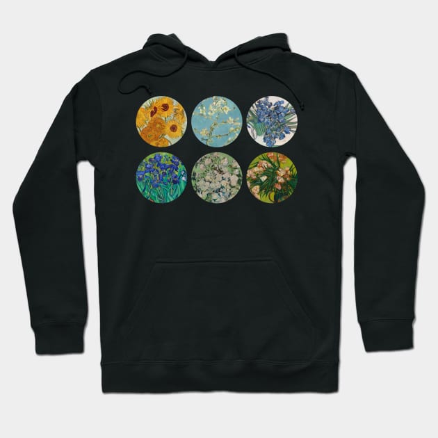 van gogh flower set Hoodie by pripple